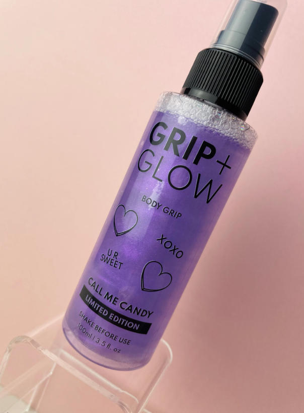 Grip + Glow Call me Candy, Pole dance grip, Body grip for pole fitness. Grip + Glow Body grip bottle. Allergen free pole grip,