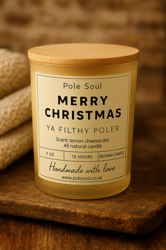 Pole Candle, Christmas pole gift, gift for pole dancers, Christmas present, Christmas present for pole dancer, Christmas present for poler, merry Christmas ya filthy poler