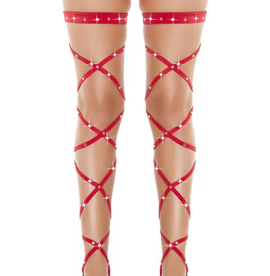 leg wraps, pole dance, leg wraps for pole dance, pole dance accessories red leg wraps