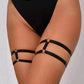 Adjustable Black Thigh Garters for Pole Dancers – Stylish & Comfortable Fit