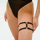 Pole dancing Adjustable Black Thigh Garters