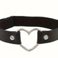 Leg garters for pole dancers, gifts for pole dancers, leg harness for pole, Black faux leather heart garters for pole dancers – adjustable, elastic, perfect for photoshoots, routines, and stagewear. Sexy pole wear
