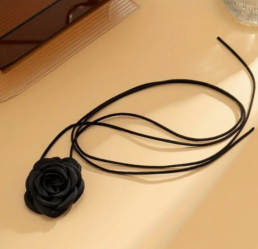 Black Velvet Rose Choker – Elegant Pole Dance Accessory