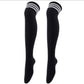 Black and White Over the Knee Pole Socks for Pole Dance. Pole Dance socks for Choreo.