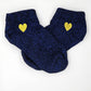 Blue Glitter Pole Dance Socks – Embroidered Heart, Sweat-Absorbing