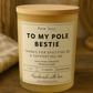 Pole Bestie Candle – Lemon Cheesecake Scented Beeswax | Pole Dancer Gift | Handmade by Pole Soul