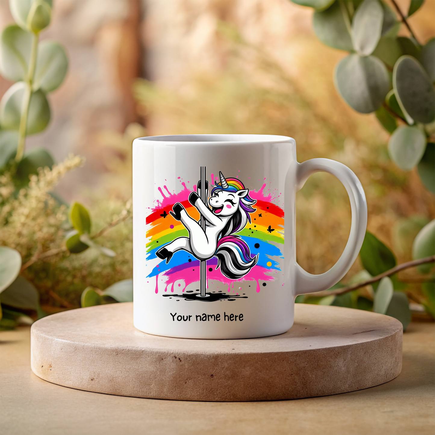 Custom Name Unicorn Pole Dancer Mug