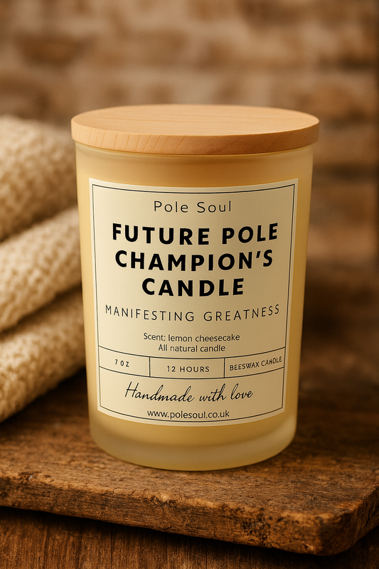 pole dancer candle, pole dance gift, scented candles for dancers, dancer gift candle, scented soy wax candle, studio ambiance candle, performance candle, luxury candle gift set, eco friendly candle, clean burning candle, beeswax candle