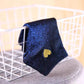 Blue Glitter Pole Dance Socks – Embroidered Heart, Sweat-Absorbing