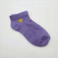 Puple Glitter Pole Dance Socks – Embroidered Heart, Sweat-Absorbing