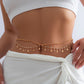 Gold star charm belly chain for pole dancers with rhinestone detailing – adjustable jewellery accessory for pole fitness.