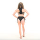 Midnight Black Glitter Pole Wear Set | Pole Dance Clothing | Dry Hands