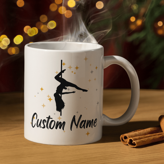 Elegant Pole Dancer Mug, Pole Dancer Gift, pole dancer gifts, gifts for pole dancers, pole dance accessories, pole fitness gifts, pole dance presents, pole fitness accessories, pole dancer gift ideas, unique gifts for pole dancers, pole dance Christmas gifts, pole dance birthday gift, pole dancing merch, pole themed gifts, pole dance gift box, gifts for aerialists