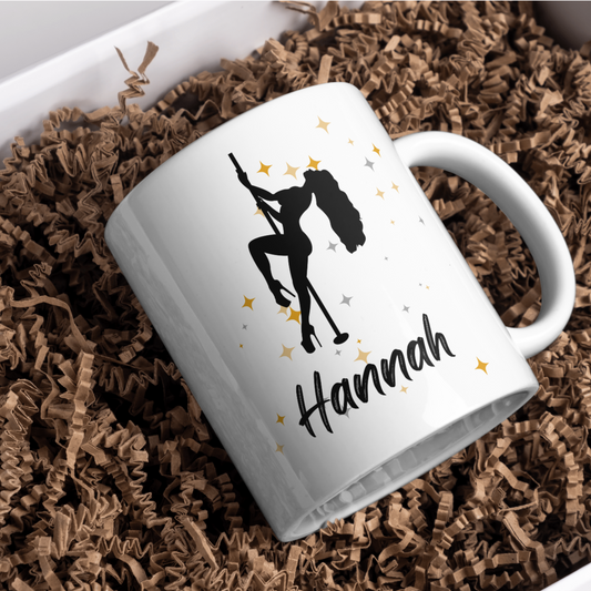 Personalised Name Pole Dancer Mug