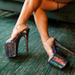Pole Mom Design Rainbow Gator Heel Skins – Premium Pole Shoe Wraps