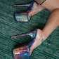 Pole Mom Design Rainbow Gator Heel Skins – Premium Pole Shoe Wraps