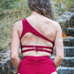 Crimson Blaze High-Waisted Scrunch Bum Shorts