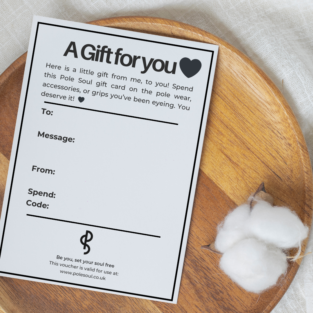 Pole dance gift, gift for pole dancer, pole fitness gift, gift card, Pole Dancing Gifts, Pole Fitness Gift Ideas, Best Gifts for Pole Dancers, gifts for polers, gifts for pole dancers, pole soul gift card