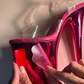 hella heel protectors, please shoe covers, pleaser protectors, Pole Mom Design Pro Invisible Heel Protectors for Pleaser Flamingo 8" Heels, pole heel protectors, pole heel covers, please shoe protectors, pole dance. pole flow, exotic pole