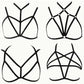 Set of 4 Adjustable Sexy Pole Dance Harness Bras – One Size, Elastic Straps. Pole dance outfit. Pole fitness outfit. 