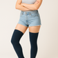 Thigh High Leg Warmers with Stirrups  in Navy, Leg warmers for dance, leg warmers for yoga, pole dance leg warmers