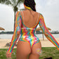 Rainbow pole outfit, Fishnet pole dancing bodysuit, Festival bodysuit, One size polewear, Colourful pole dance costume, Pole fitness clothing UK