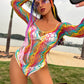 Rainbow pole outfit, Fishnet pole dancing bodysuit, Festival bodysuit, One size polewear, Colourful pole dance costume, Pole fitness clothing UK
