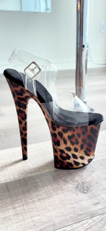 Pole Mom Design Cat's Eye (Dark Leopard Print) Heel Skins – Premium Pole Shoe Wraps